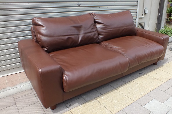 本革 MUJI 無印良品 ワイドソファ 190cm 本革 MUJI 無印良品 ワイドソファ 190cm
