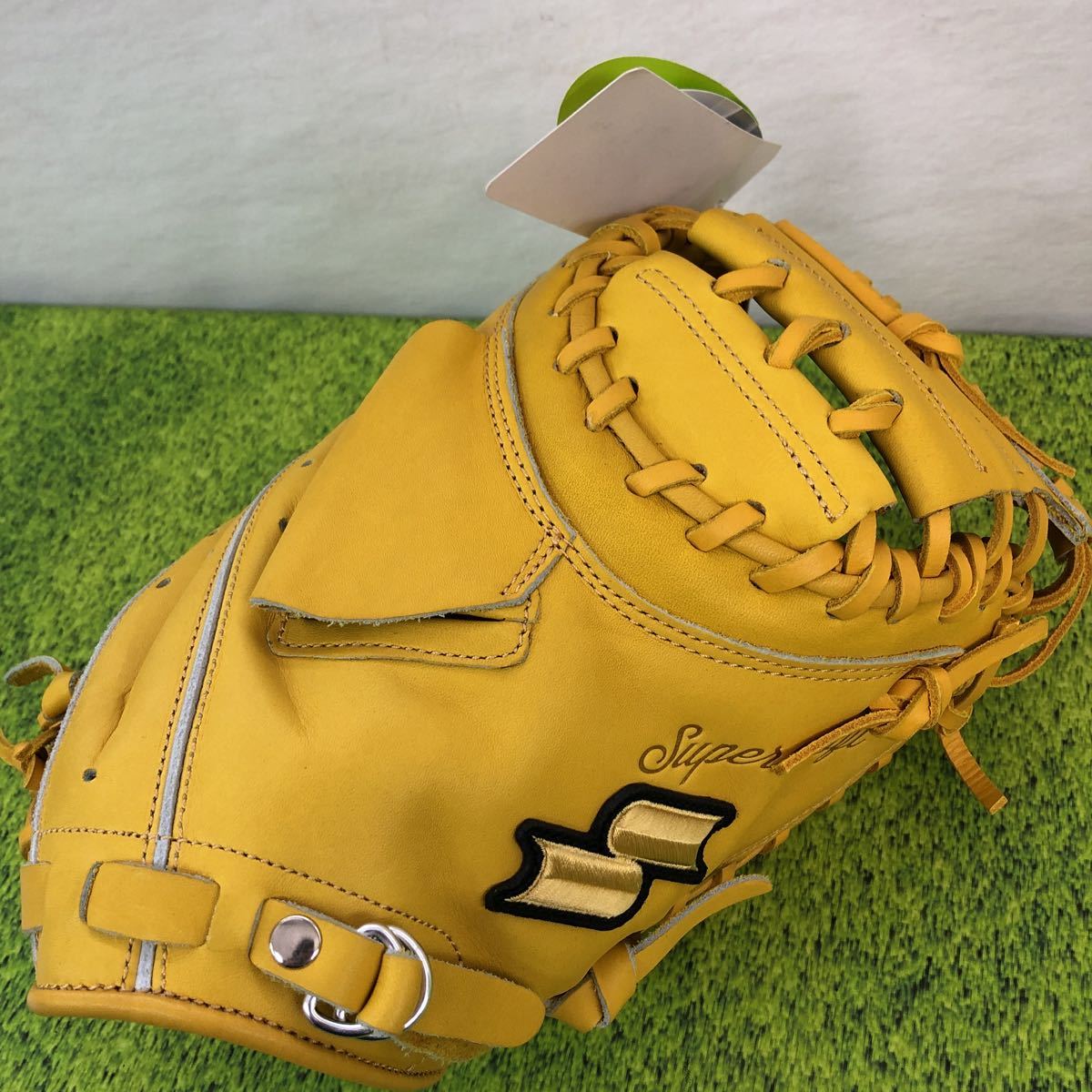 イエロー レザー キャッチャーミット イエロー レザー キャッチャーミット