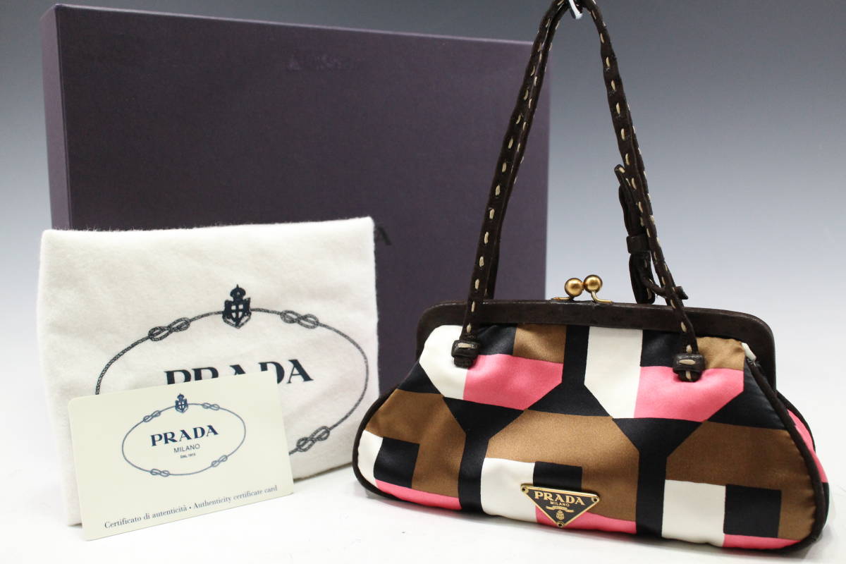 プラダ PRADA シルク サテン パーティ バッグ PRADA＊Prada Cleo satin bag with crystals サテンバッグ＊送込