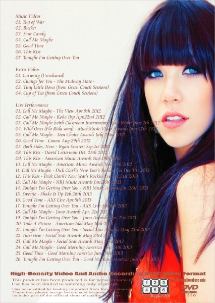 新品 Dvd カーリー レイ ジェプセン Live Music Videos Carly Rae Jepsen の落札情報詳細 ヤフオク落札価格情報 オークフリー スマートフォン版