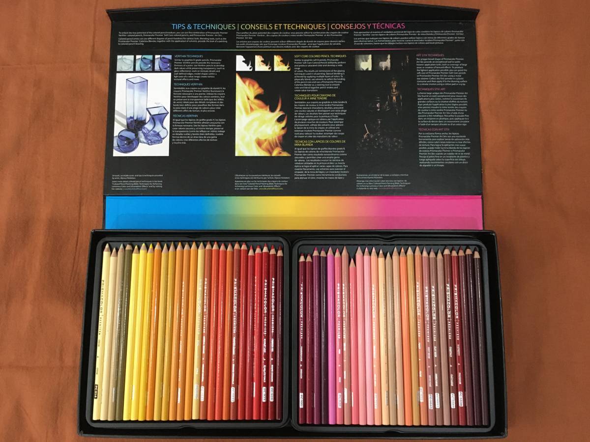 プリズマカラー 色鉛筆 72色 画材の紹介 ⑦ プリズマカラー 72色