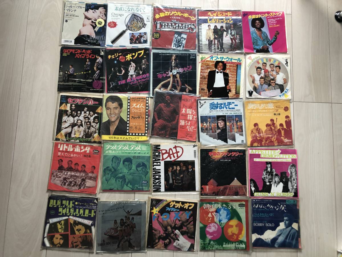 シングル盤100枚セット 洋楽 ロック ポップス オールディーズ 映画音楽他 ビートルズ ビーチボーイズ マイケルジャクソン エルヴィス他 の落札情報詳細 ヤフオク落札価格情報 オークフリー スマートフォン版