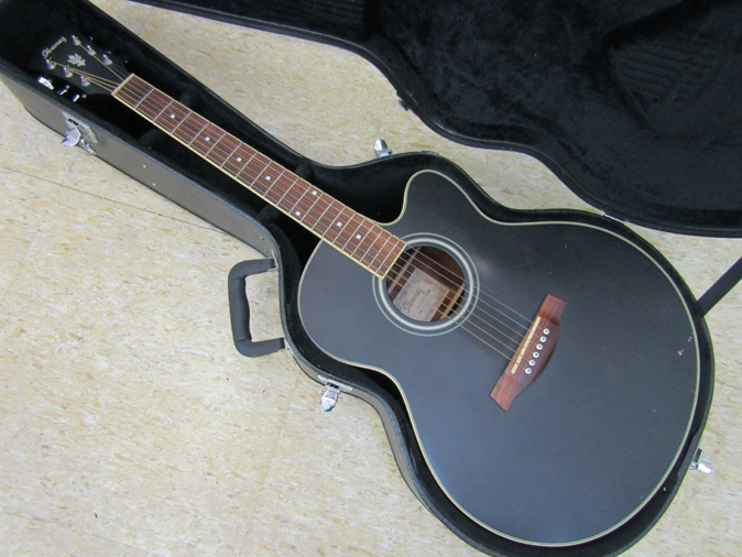 Ibanez AEL12E-RTK エレアコ ブラック ハードケース付き Ibanez/アイバニーズ エレアコギター ブラック 音出し確認済み