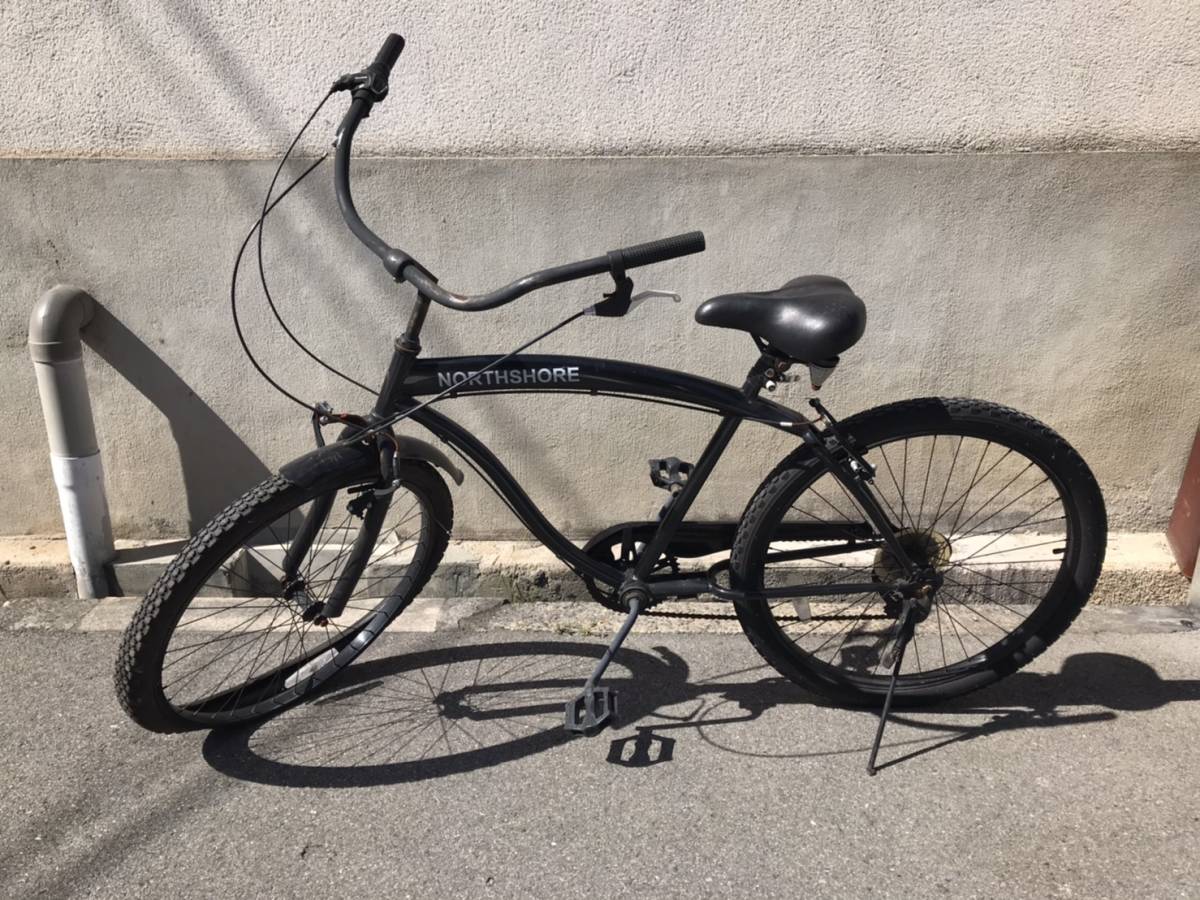 Maruishi アパッシュ 27インチ シティサイクル 黒 前面バスケット付