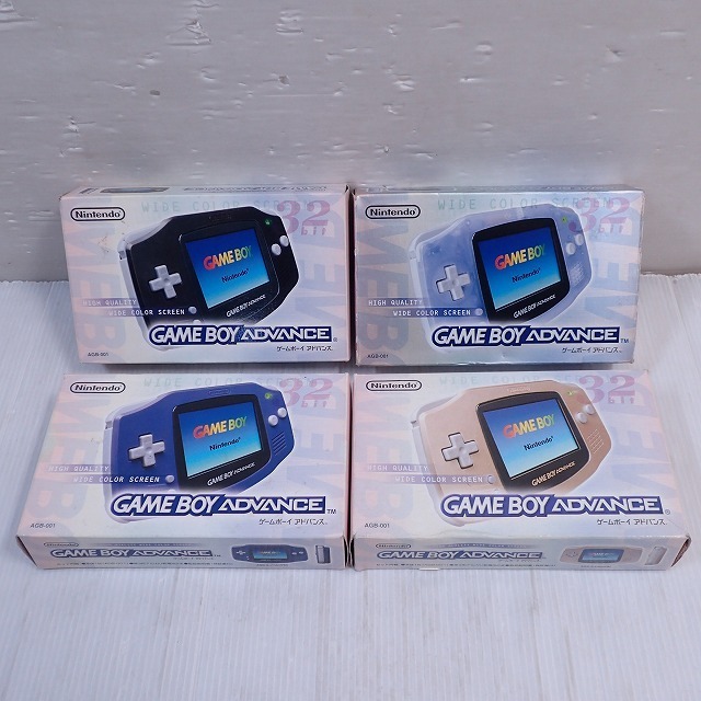 Gba ゲームボーイアドバンス 本体 Agb 001 ブラック ゴールド等 まとめて4台セット 任天堂 Nintendo 箱説付 動作未確認 1円 10 の落札情報詳細 ヤフオク落札価格情報 オークフリー スマートフォン版