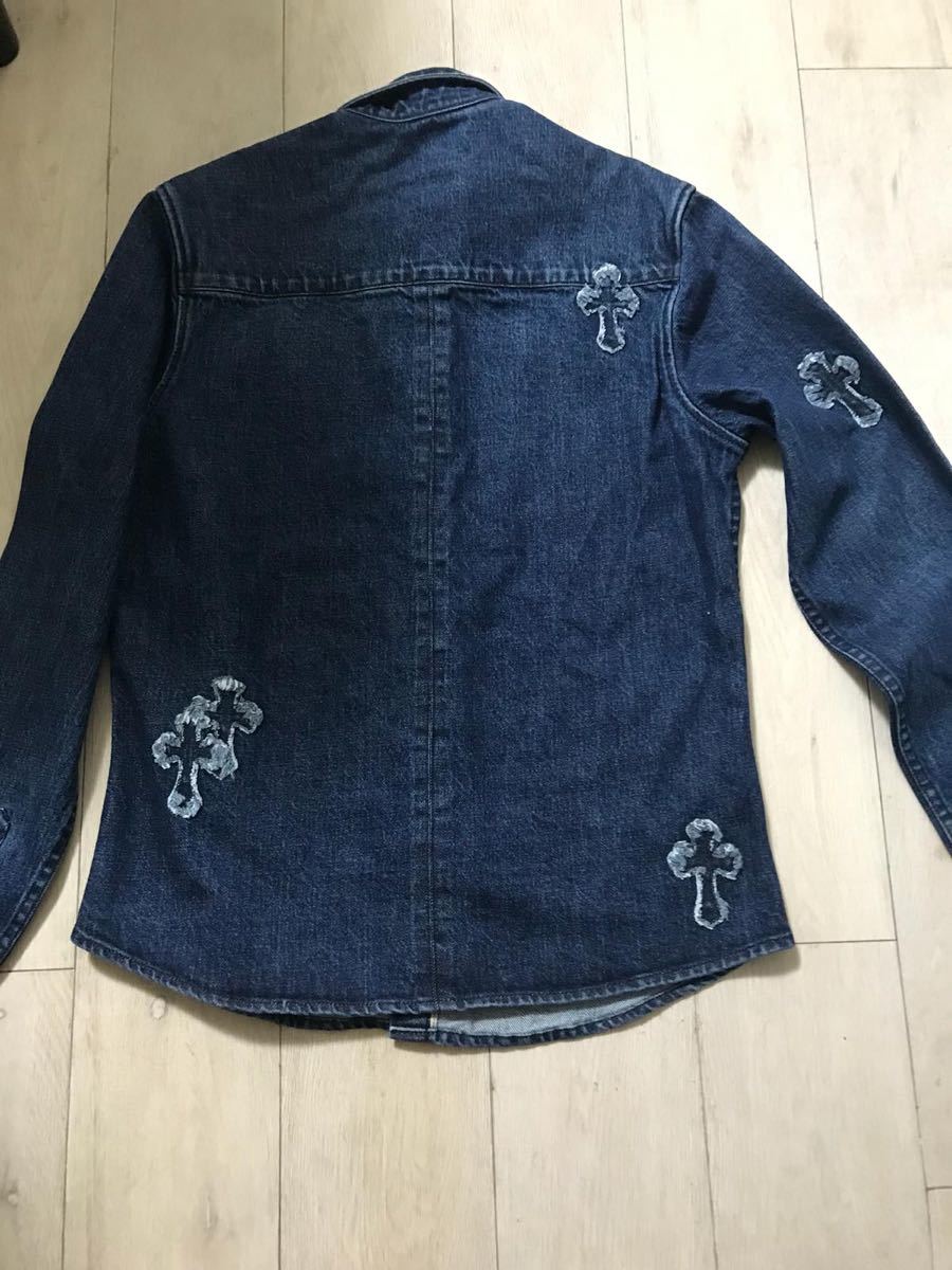 新作chrome hearts クロムハーツ デニムクロスパッチ デニムシャツ ...