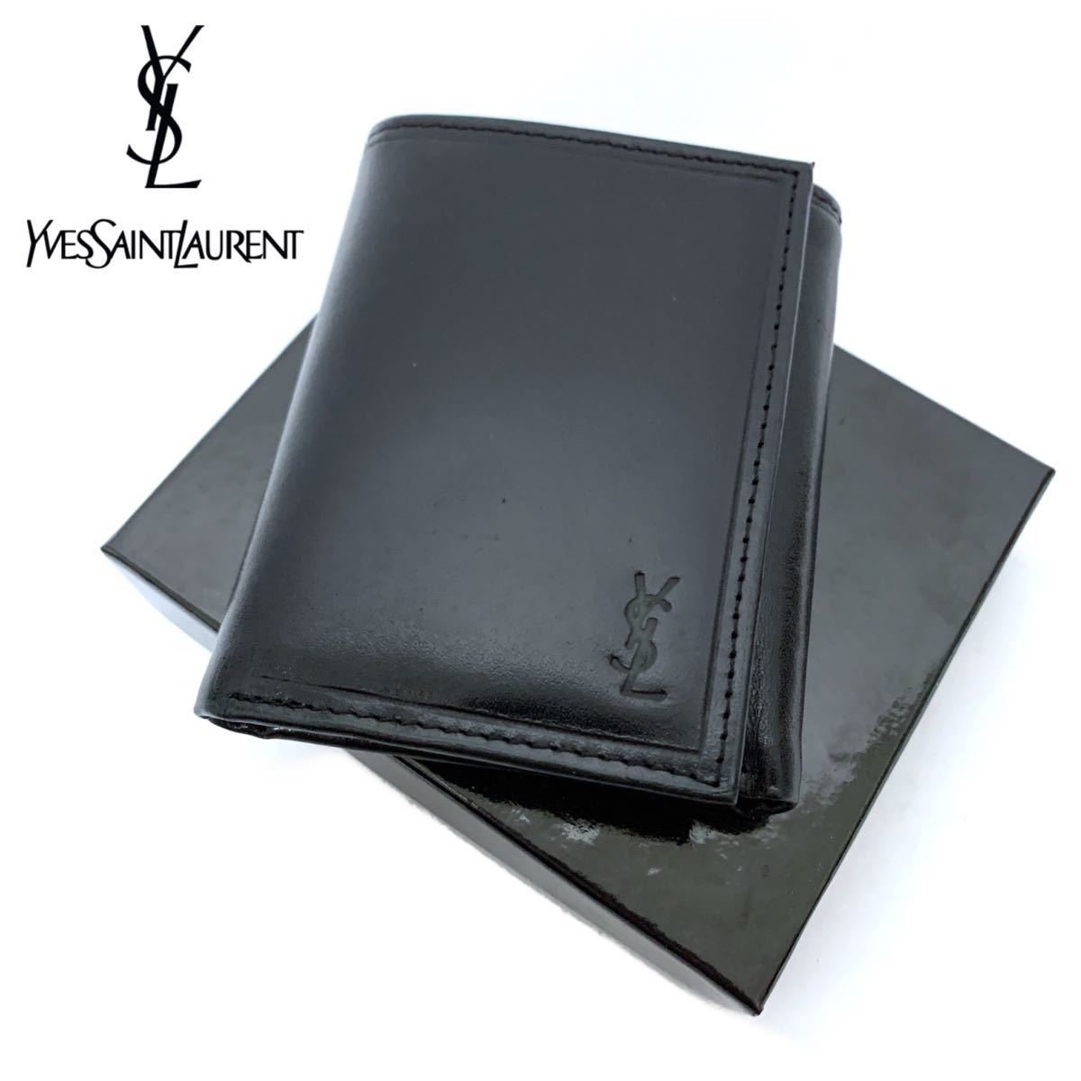 美品 Yvesaintlaurent イヴサンローラン ヴィンテージ コンパクト レザー3つ折り財布 メンズ レディース の落札情報詳細 ヤフオク落札価格情報 オークフリー スマートフォン版