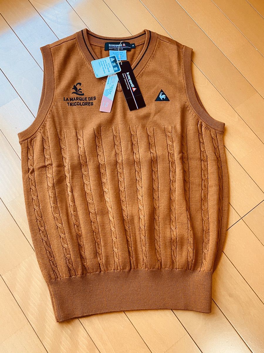 新品 春夏物 定価130円 ルコック ベスト Mサイズ 茶 ブラウン ゴルフベスト ゴルフウェア Vネックベスト メンズ ニットベスト の落札情報詳細 ヤフオク落札価格情報 オークフリー スマートフォン版