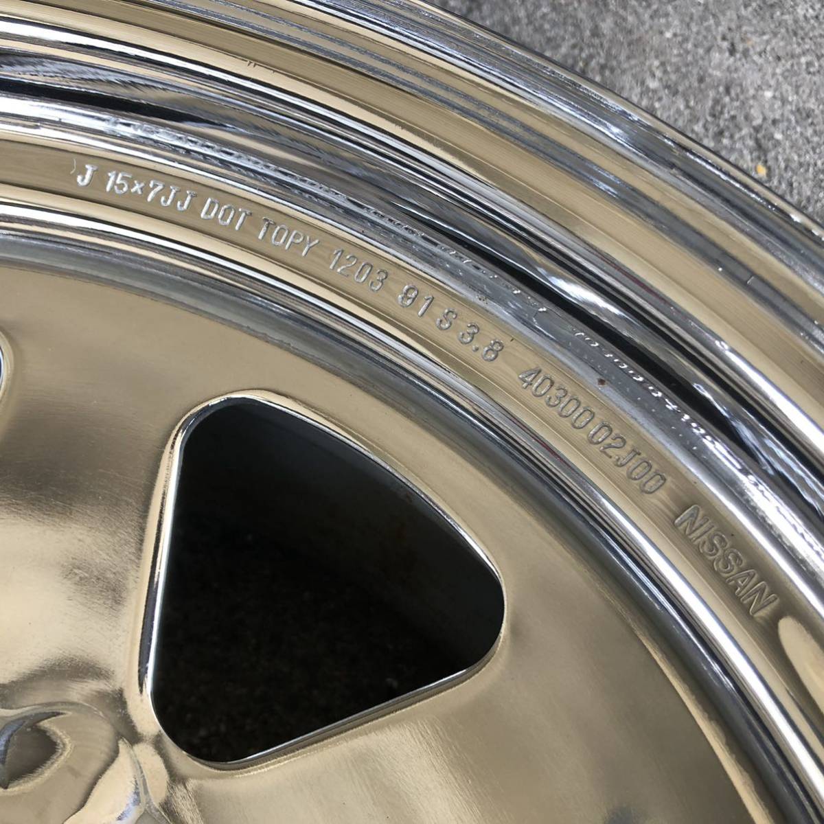 日産サファリ y60 純正スチールメッキホイール 15インチ 5本セット