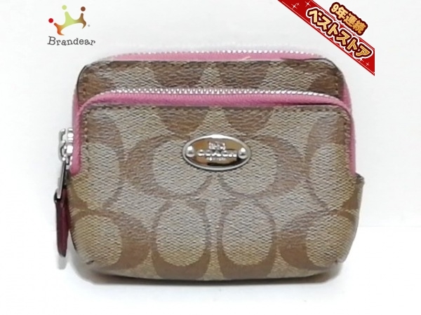 COACH ペイトンフローラル ダブルジップコインウォレット コインケース 