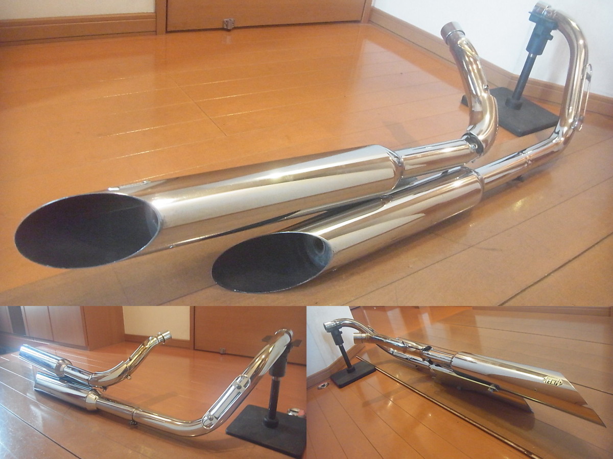 スティード400 NC26 ドラッグパイプリアルスラッシュマフラー/デイトナ