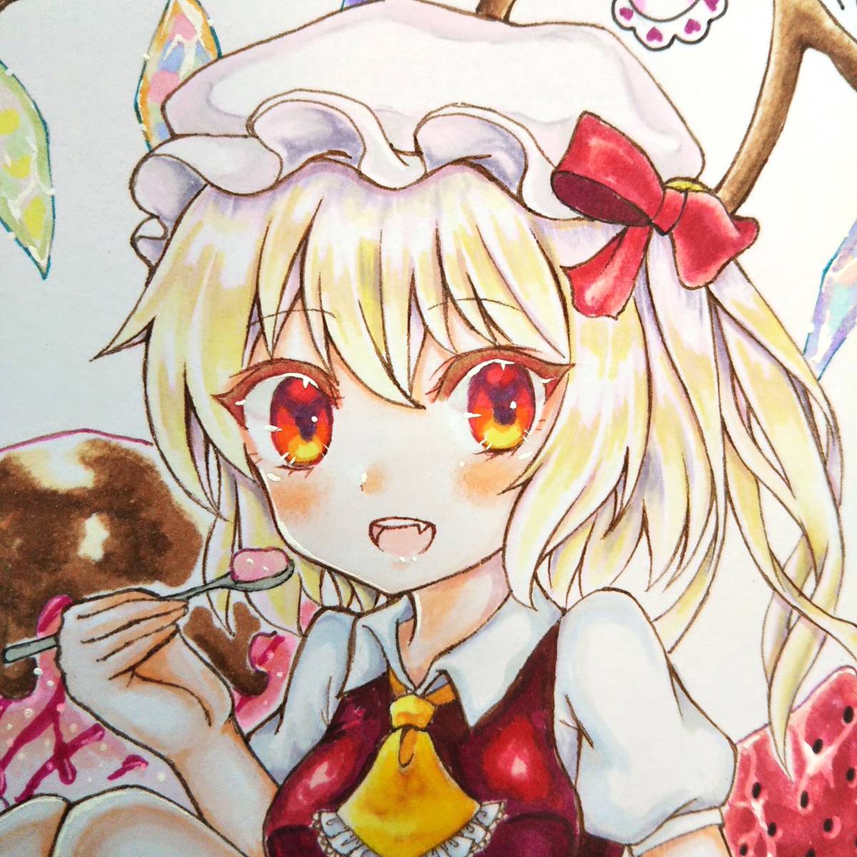 新品】☆手描き同人イラスト☆東方project☆フランドール