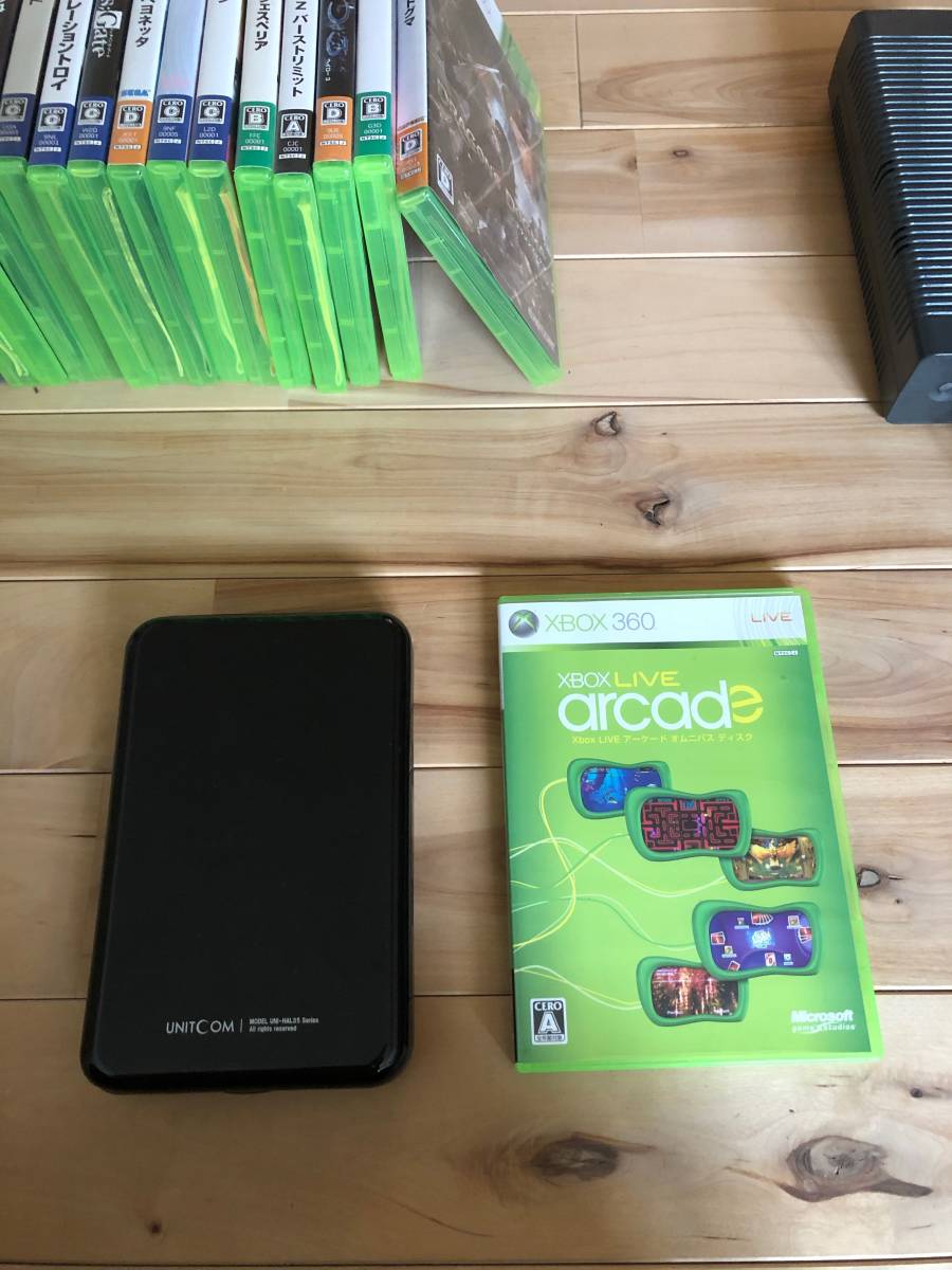 Xbox360本体アーケード Hdmi端子搭載 ゲーム１８本 １ 外付けハードディスク付き の落札情報詳細 ヤフオク落札価格情報 オークフリー スマートフォン版