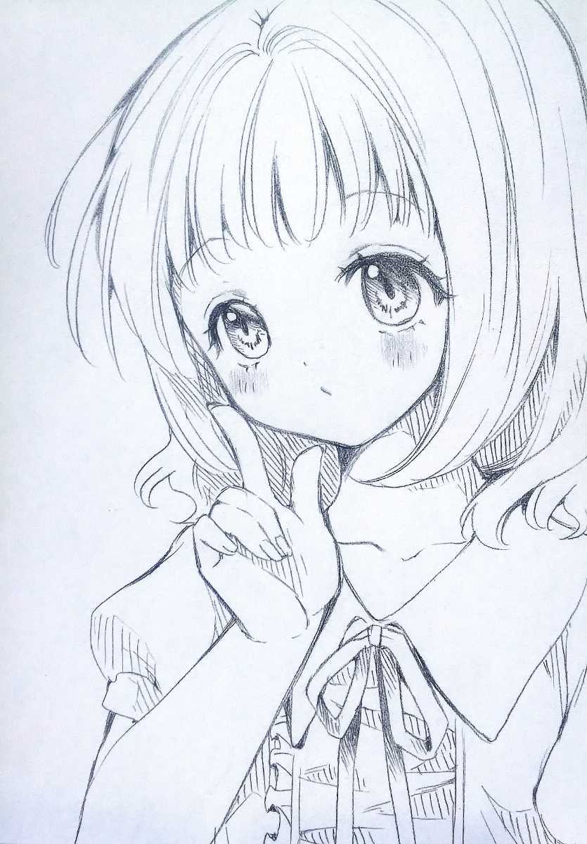 手描きイラスト オリジナル 女の子 ラフ画 の落札情報詳細 ヤフオク落札価格情報 オークフリー スマートフォン版