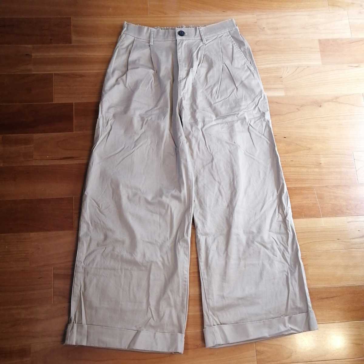 Soul Berry ソウルベリー ワイドパンツ コットンパンツ レディースファッション ベージュ Llサイズ の落札情報詳細 ヤフオク落札価格情報 オークフリー スマートフォン版