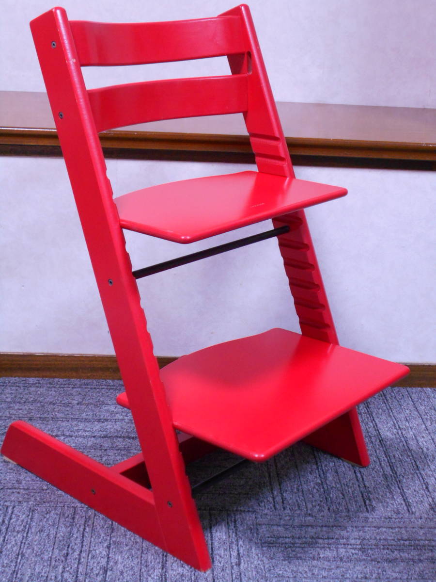 【美品❗️】ストッケ STOKKE★トリップトラップ★人気色 レッド★オシャレ STOKKE TRIPP TRAPP / ストッケ トリップ トラップ - インテリア・家具