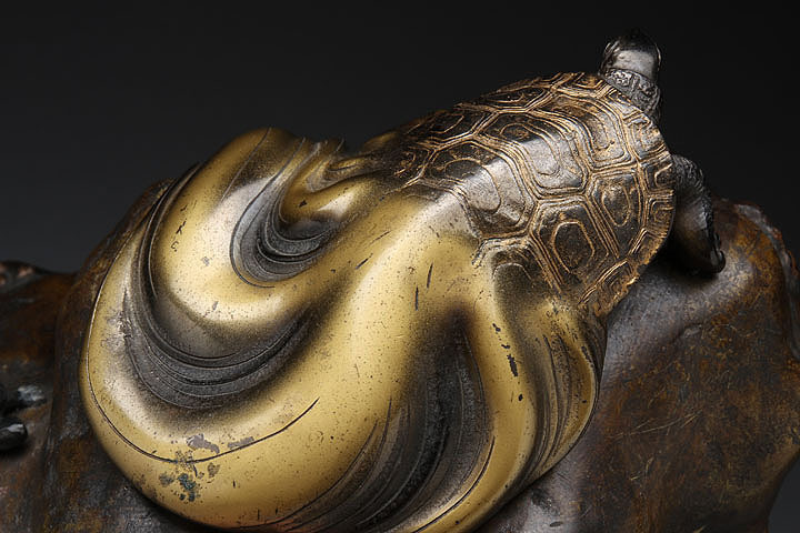 BE605　時代金工　銅製　親子獅子　置物　高さ29㎝　重さ8.3㎏ BE605 時代金工 銅製 親子獅子 置物 高さ29㎝ 重さ8.3㎏