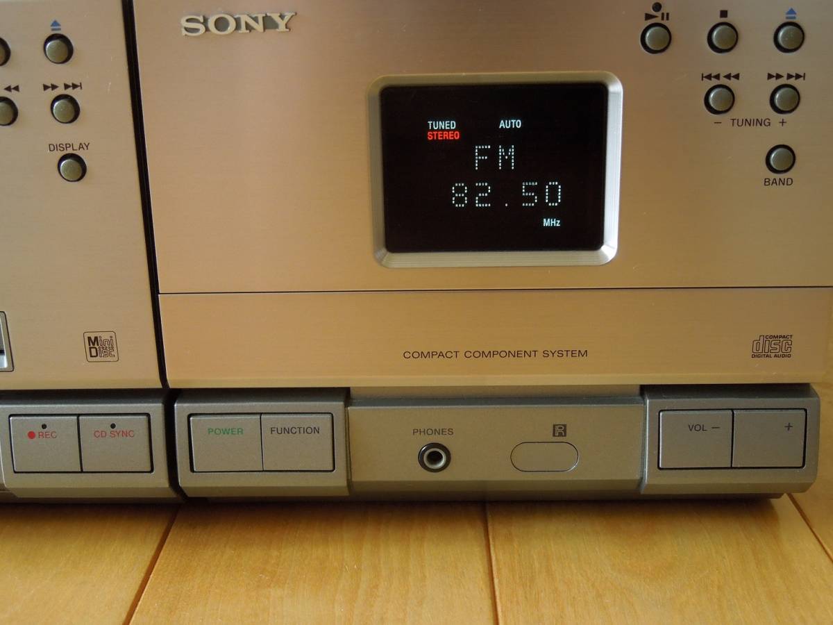 動作品/注意点有】SONY HCD-T1/MDS-MX1 CD/MDマイクロコンポ Qbric
