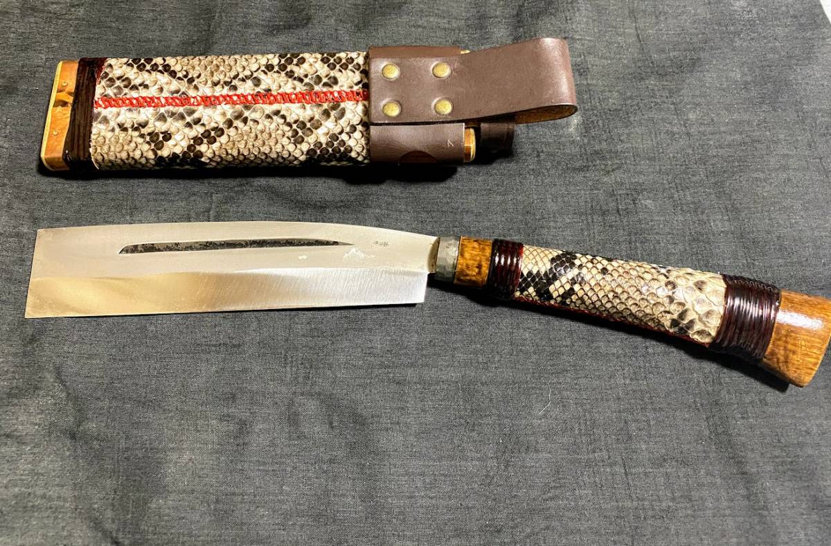 未使用 ダマスカス 腰鉈 片刃 7寸トヨクニ 本物蛇革 鉈 キャンプ バドニング アウトドア 林業 の落札情報詳細 ヤフオク落札価格情報 オークフリー スマートフォン版