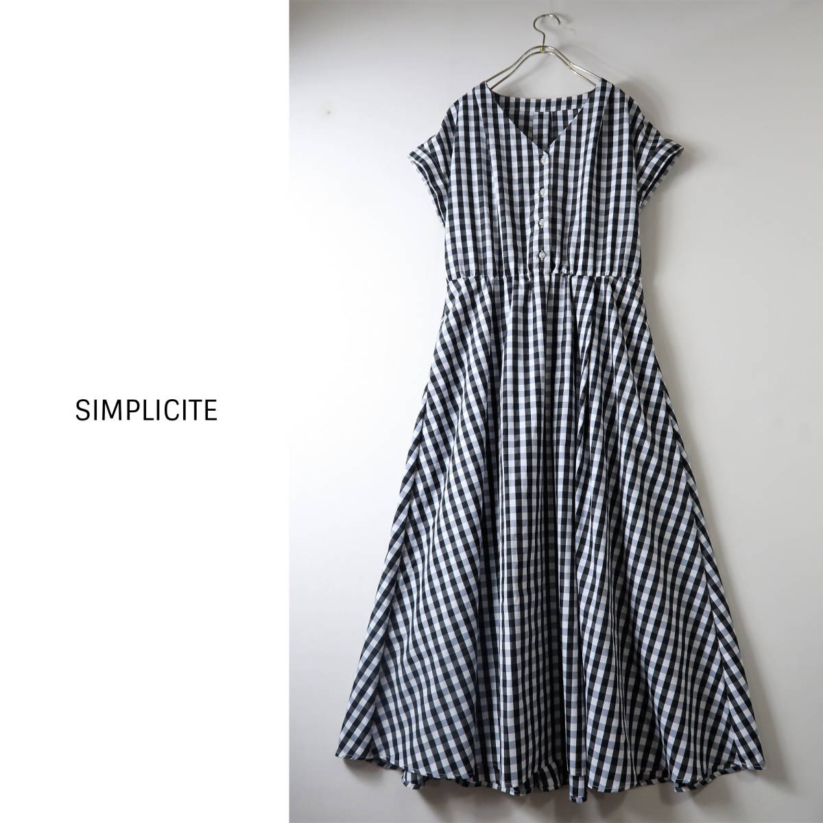 新品 新品 イエナ シンプリシテェ Simplicite 洗える ギンガムチェック ウエストシャーリング フレアーワンピース A O 4233 の落札情報詳細 ヤフオク落札価格情報 オークフリー スマートフォン版