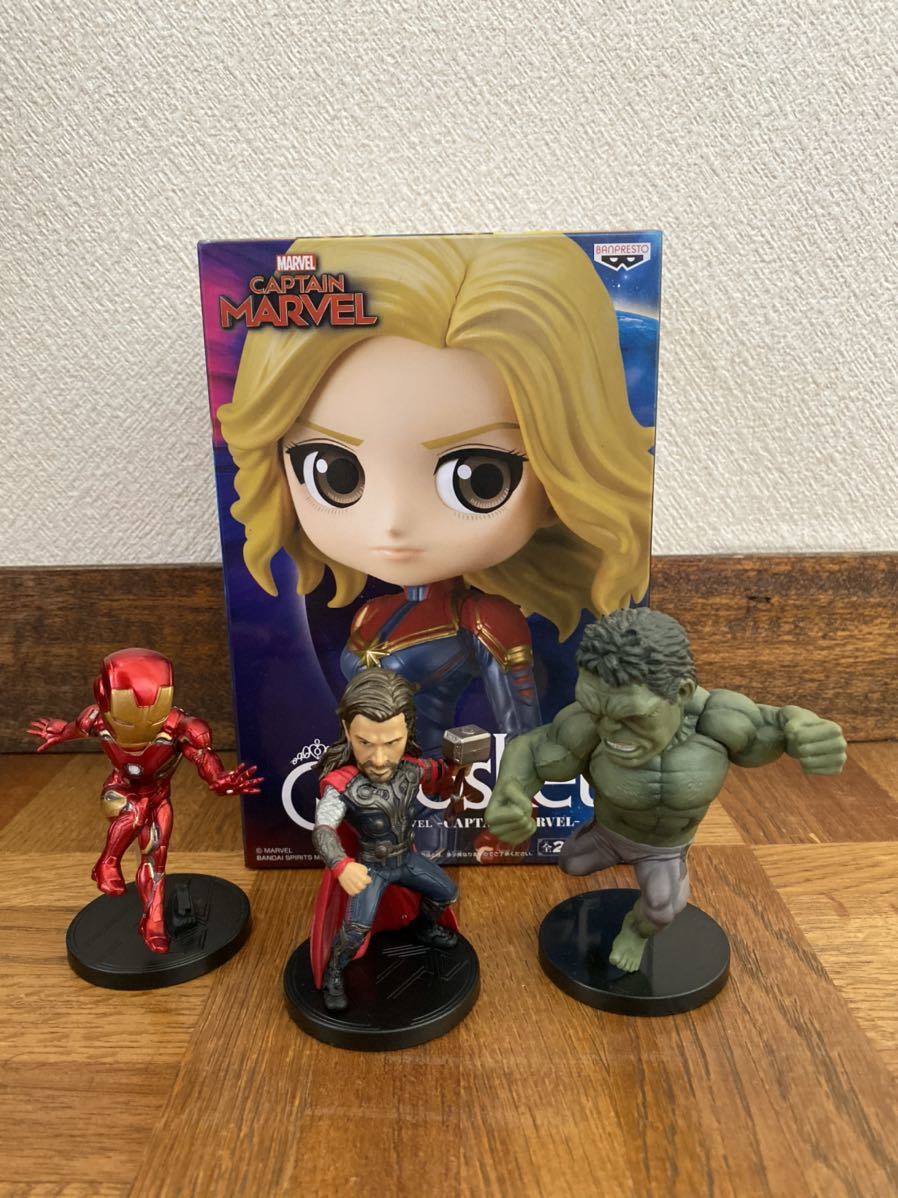 新品】MARVEL Qposket フィギュア4体セット マーベル アベンジャーズ