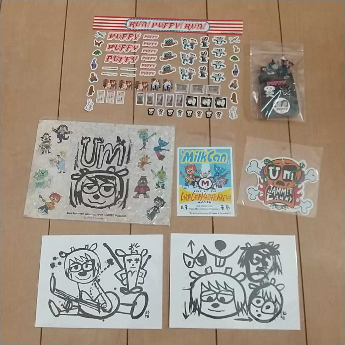 n*♪様 パラッパラッパー&ウンジャマラミー ステッカー ポストカードサイズ ナ ロドニー・グリーンブラッド ウンジャマラミー パフィー ステッカー
