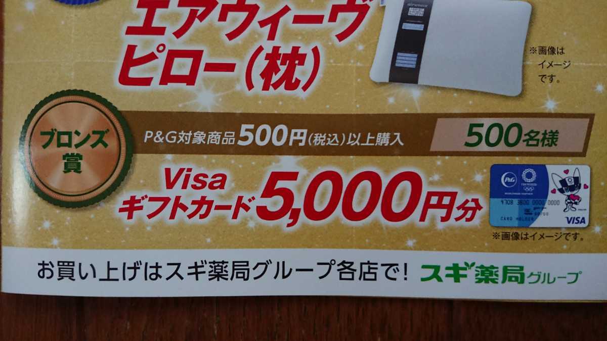 新品】P&G×スギ薬局 東京2020オリンピック ブロンズ賞 Visaギフト