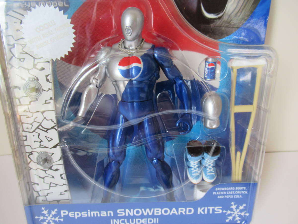 ウルトラフリーポーズ　フィギュア　ペプシマン　ブルー　スノーボード ウルトラフリーポーズ フィギュア ペプシマン ブルー