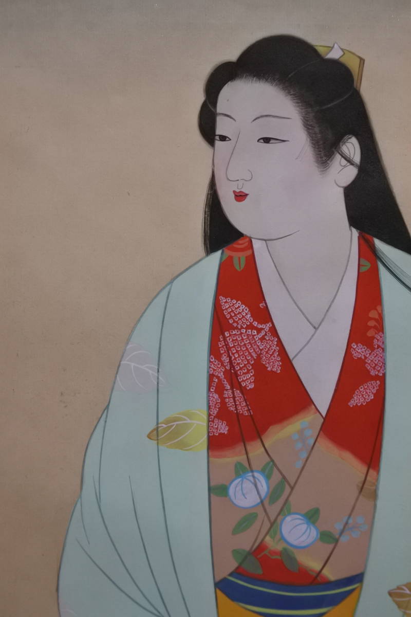 新品】☆肉筆複製絵上村 松園の名作 【 砧】 絵のみ 未使用保管品 同梱