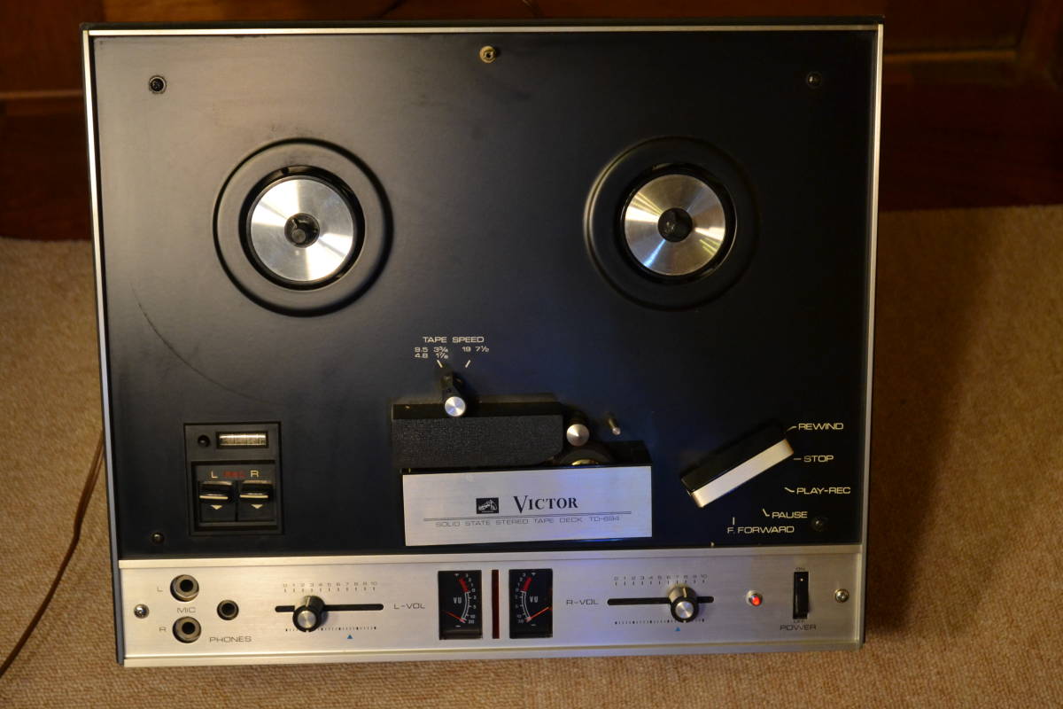 VICTOR TD－694オープンリールデッキ、アクリルカバー付きの落札