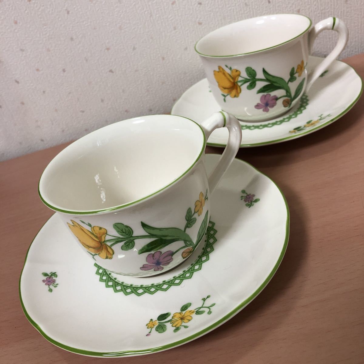 2900 ノリタケ カップ＆ソーサー1客 プレート1客 黒く