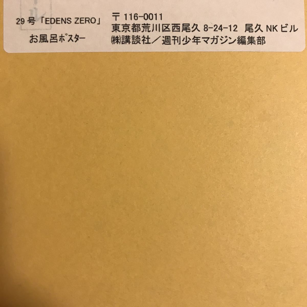 新品】☆当選品☆ EDENS ZERO エデンズ ゼロ 真島ヒロ 水着 A4 お風呂
