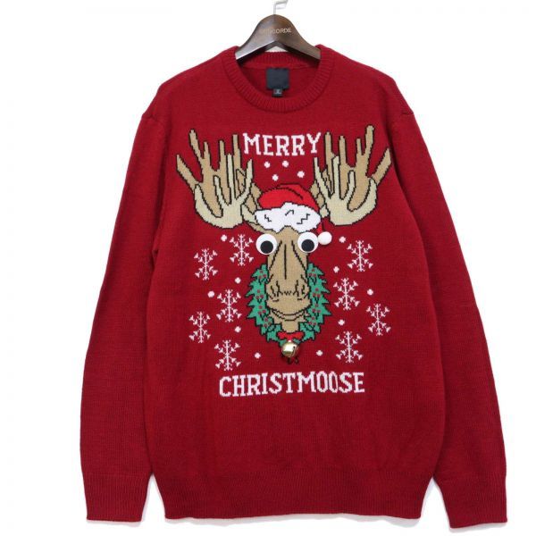 新品 新品 未使用 H M エイチ エム 秋冬 クリスマス トナカイ 鈴 クルーネック ニット セーター Sz L S メンズ 赤 E0t00027 A K の落札情報詳細 ヤフオク落札価格情報 オークフリー スマートフォン版