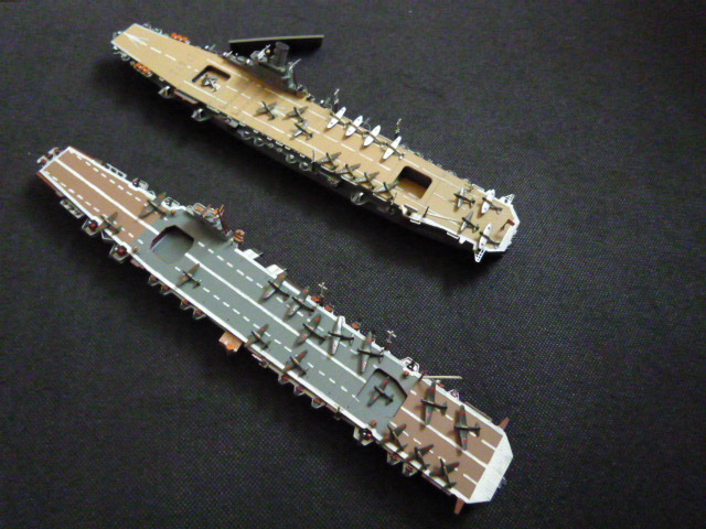 隼鷹 艦艇 空母 プラモデル 完成品 組み立て済み ジャンク品扱い ①