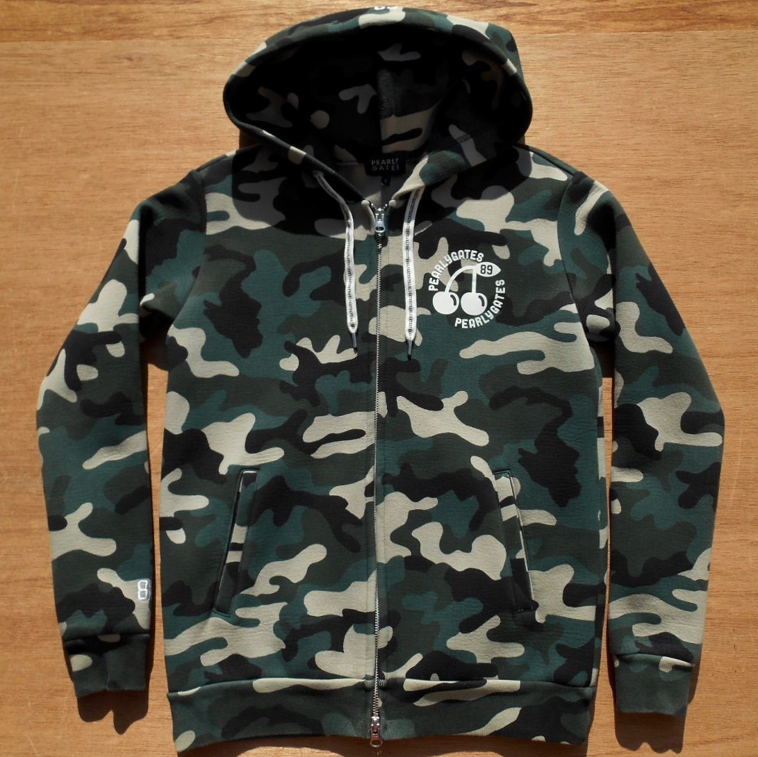 パーリーゲイツ 迷彩 カモフラ パーカー レディース サイズ1 カモフラ