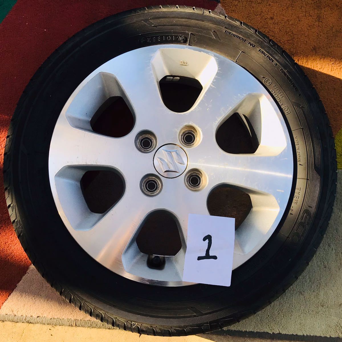 新車外し　スズキ 純正 スチール　ホイール 14インチ 4本 スペーシアなど スズキ スペーシア新車外しホイール4本セット 14インチ鉄ホイール