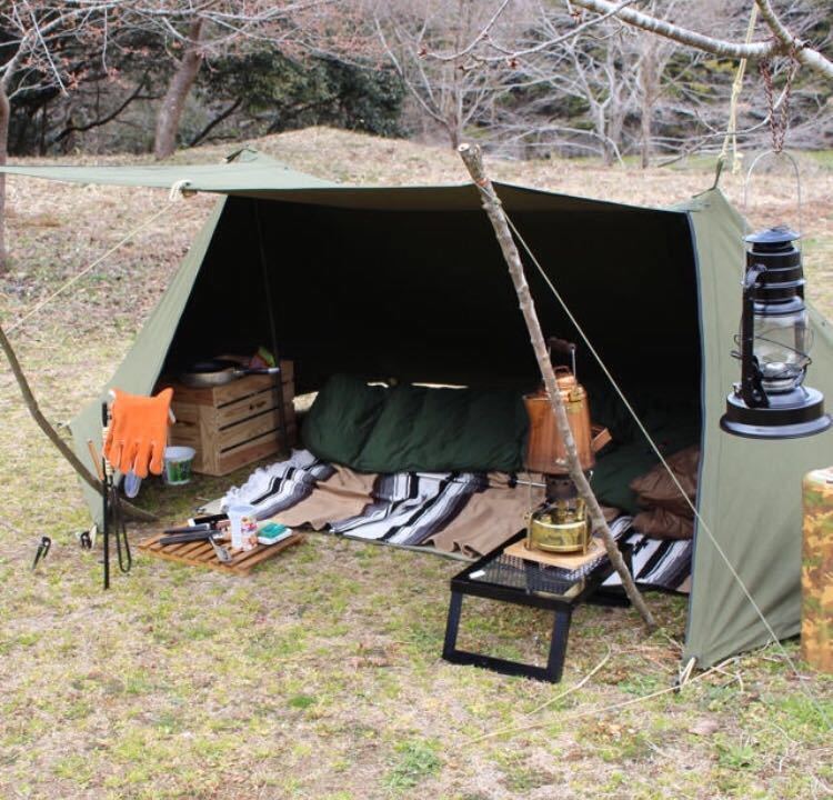 ファスナー付き カスタム パップテント 未使用 アメリカ軍 軍幕