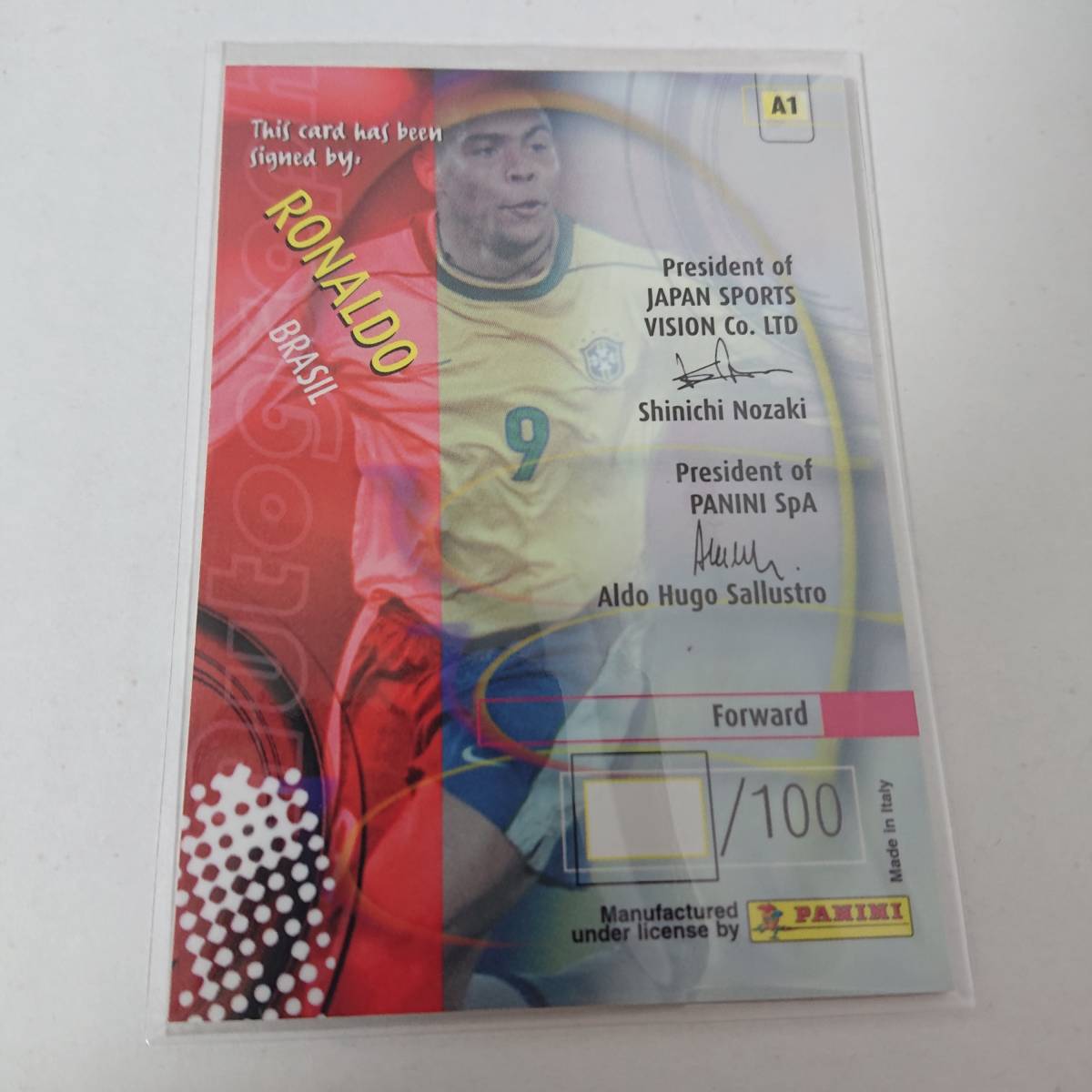 ◇サンプル版 ロナウド【Panini/W杯メインS】直筆サインカード#RONALDO