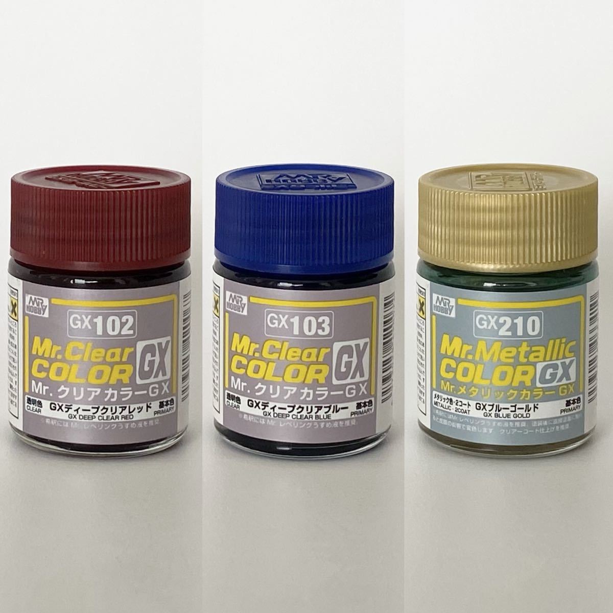 新品 計3品 クレオス Mr カラー Mr クリアカラーgx Mr メタリックカラーgx 溶剤系アクリル樹脂塗料 模型 ラッカー塗料 アクリル塗料 の落札情報詳細 ヤフオク落札価格情報 オークフリー スマートフォン版