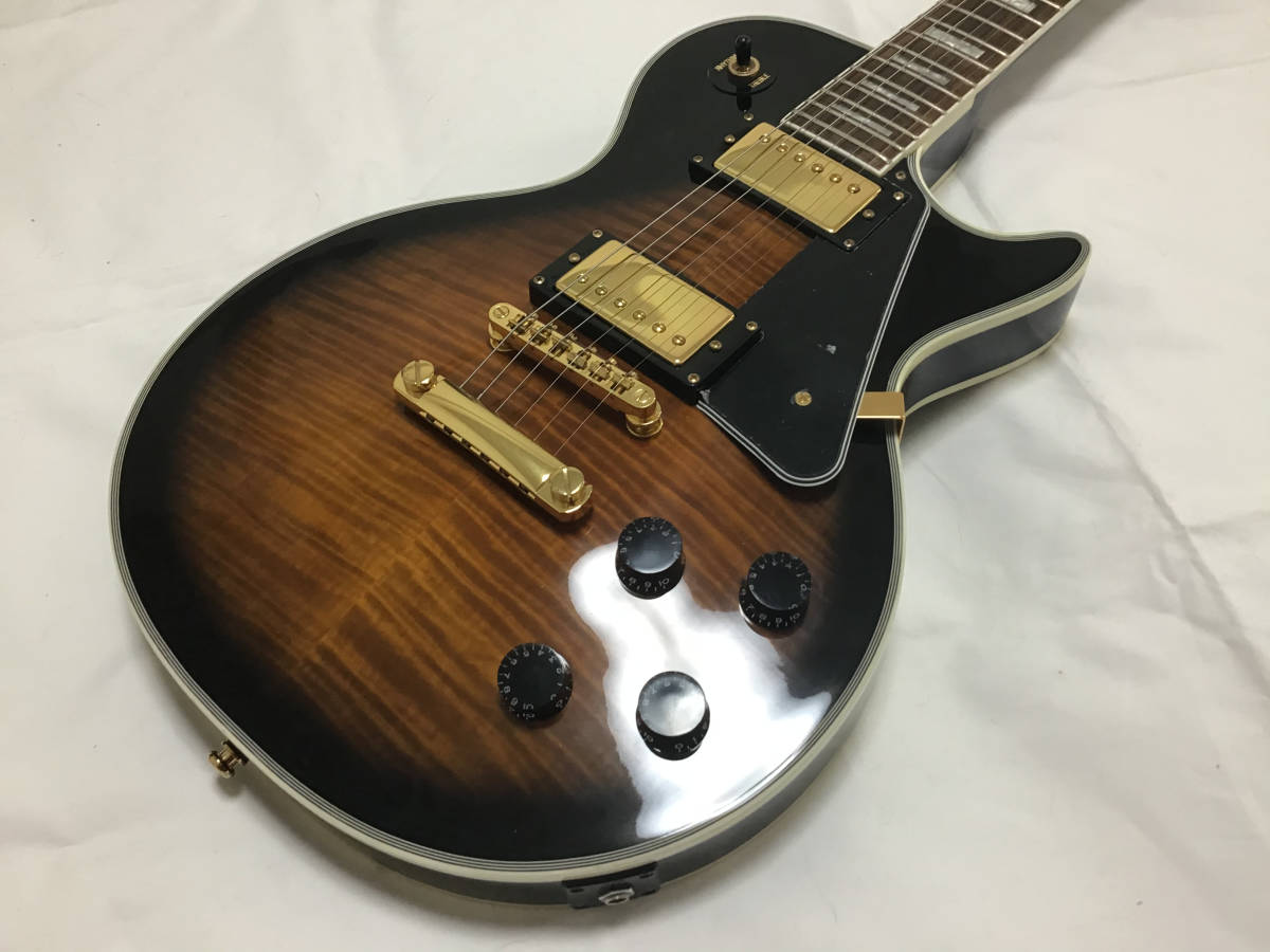 レプリカ Gi Son ギ ソン エレキギター 虎目模様 レスポールカスタム セットネック の落札情報詳細 ヤフオク落札価格情報 オークフリー スマートフォン版