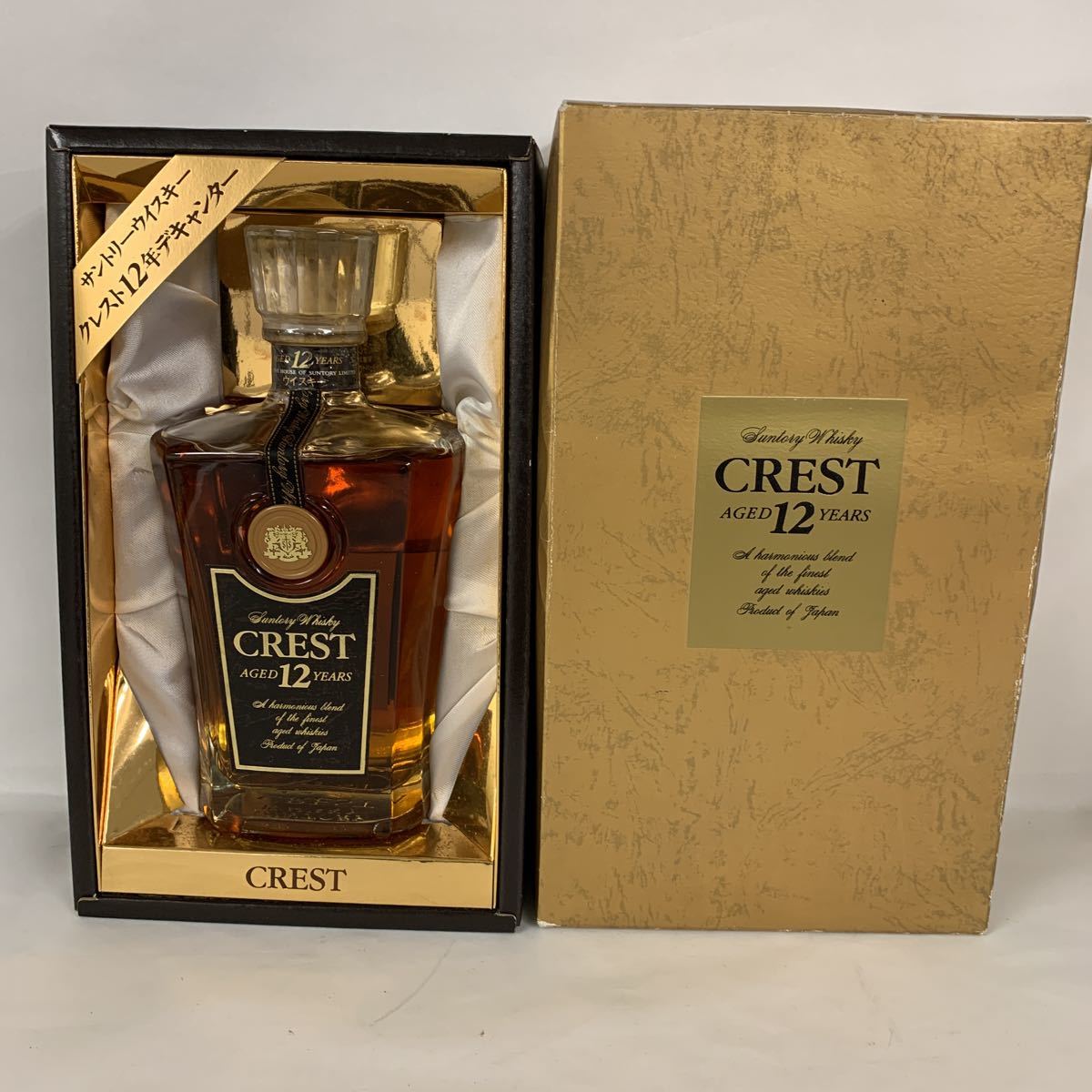 ブラック系超美品の サントリー ウイスキー SUNTORY CREST クレスト 12 ...