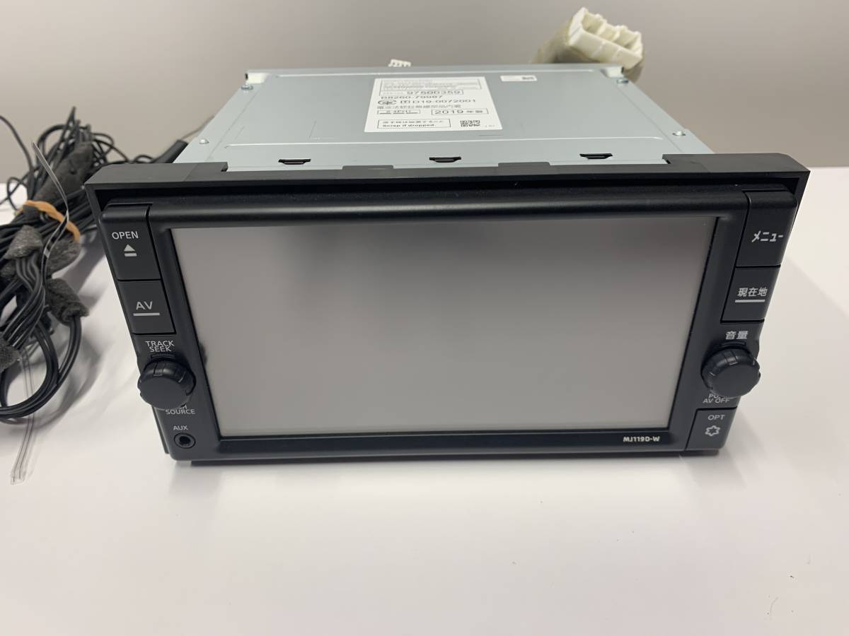 A17645)日産純正 メモリーナビ MJ119D-W(MJ119DWN) 2019年版 中古動作