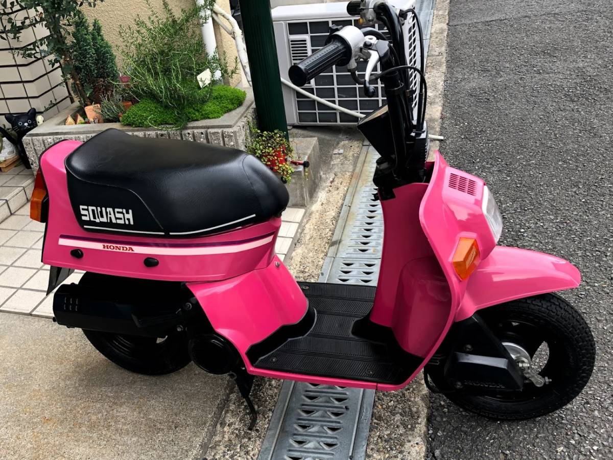 実走行84km 極美車 ホンダ スカッシュ デラックス セル付き ピンク 実走行84km 極美車 ホンダ スカッシュ デラックス セル付き ピンク