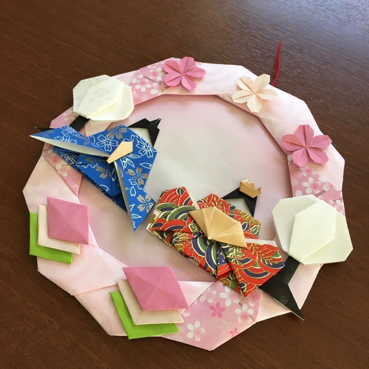 新品 送料無料 折り紙 リース 桃の節句 桜 ハンドメイド 壁面飾り 壁飾り ひな祭り お雛様 2月 3月 お内裏様 幼稚園 折紙 おりがみ 菱餅 の落札情報詳細 ヤフオク落札価格情報 オークフリー スマートフォン版