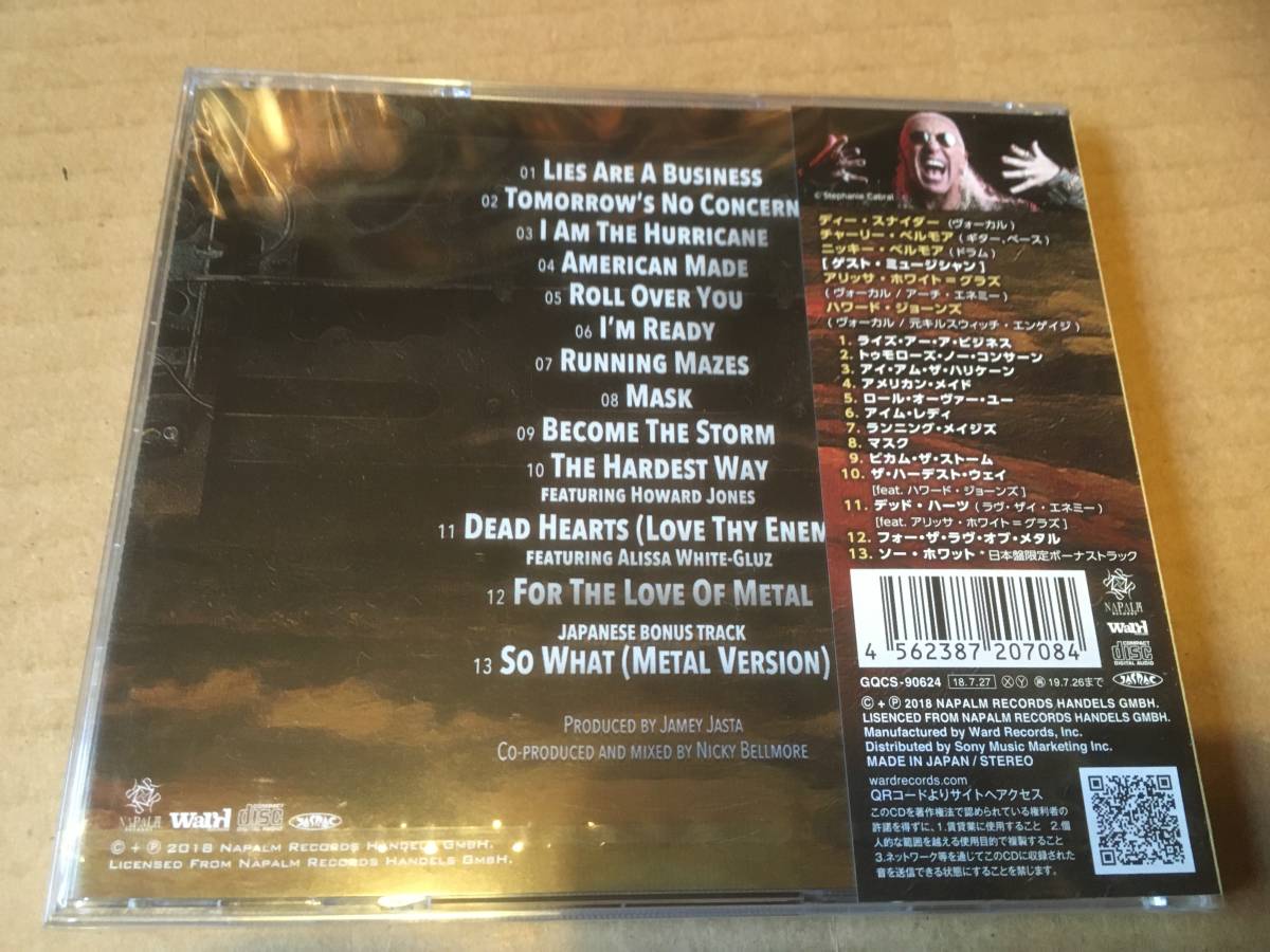 新品 ディー スナイダー Dee Snider Twisted Sister 未開封 国内盤 Bonus Track有 For The Love Of Metal Alissa White Gluz Arch Enemy の落札情報詳細 ヤフオク落札価格情報 オークフリー スマートフォン版