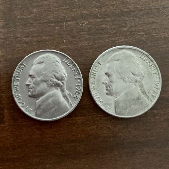 アメリカ 1964年/1975年 5セントプルーフ貨 ジェファーソンニッケル 2