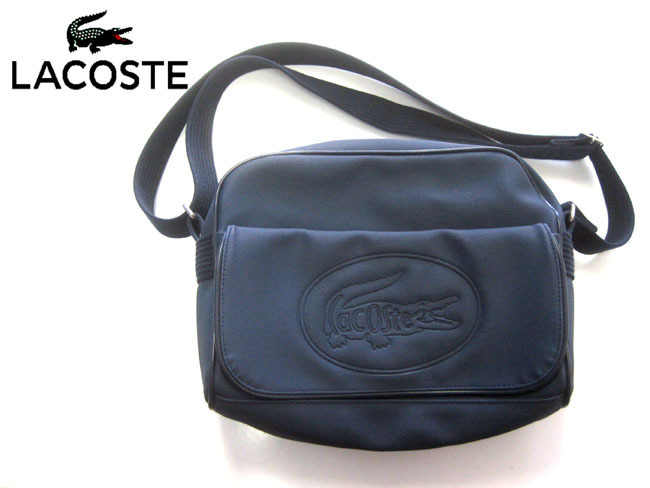 LACOSTE ネイビー ショルダーバッグ（ラコステ LACOSTE MEN