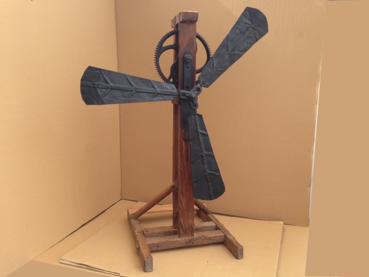 手回し扇風機 農業用 三枚羽根 古民具 昭和レトロ /SL2