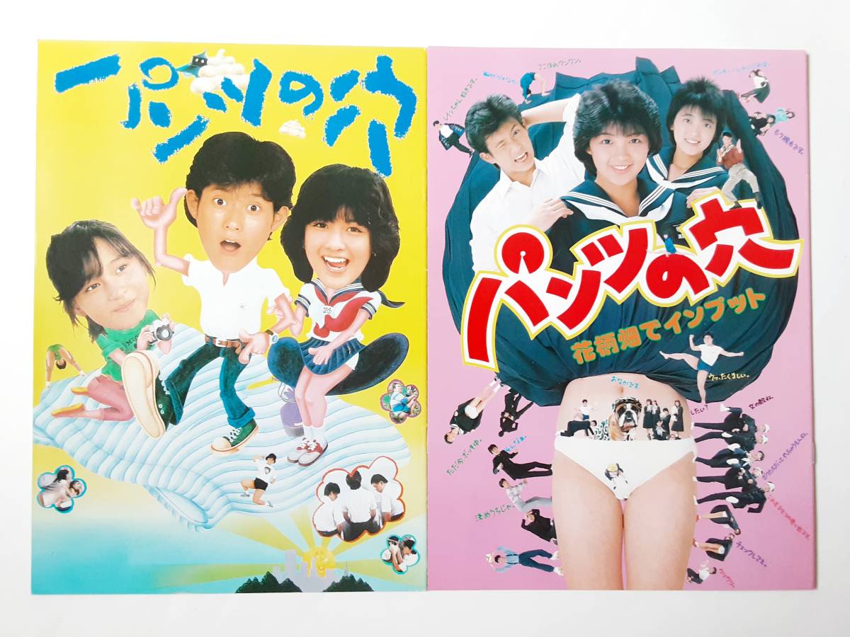 映画パンフレット(2種）＆チラシ（2種）○菊池桃子 パンツの穴/志村香