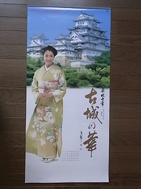 1997年 日本文化 祇園 着物 和服 庭園 日本の美 鶴田真由 カレンダー 1995着物カレンダー 古城の華 賀来千賀子/細川ふみえ/鶴田真由